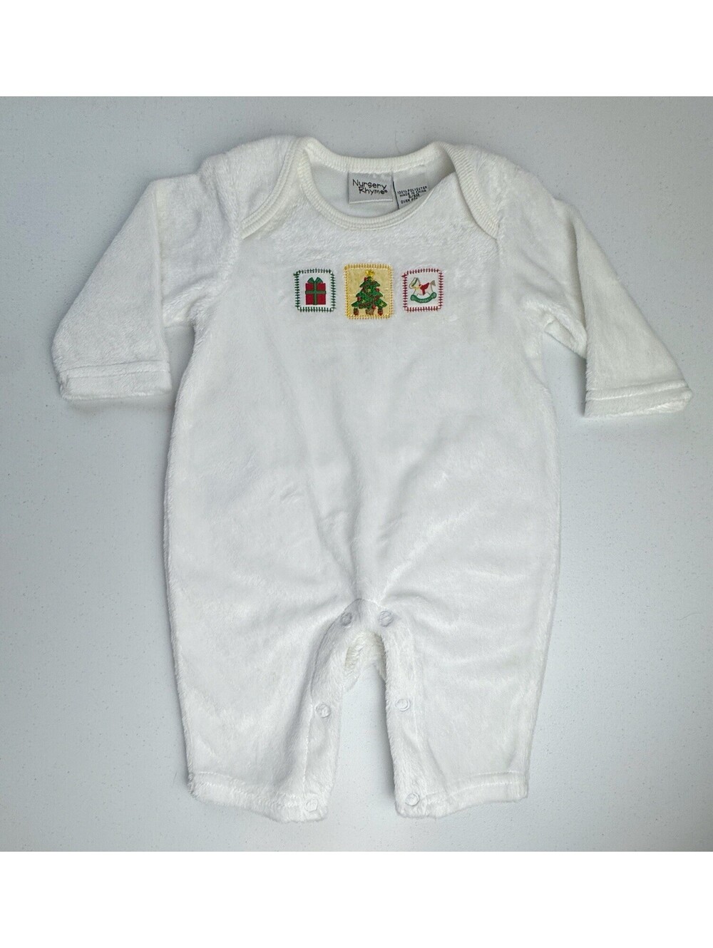 Nursery Rhyme Fuzzy Holiday One Piece 0-3 months